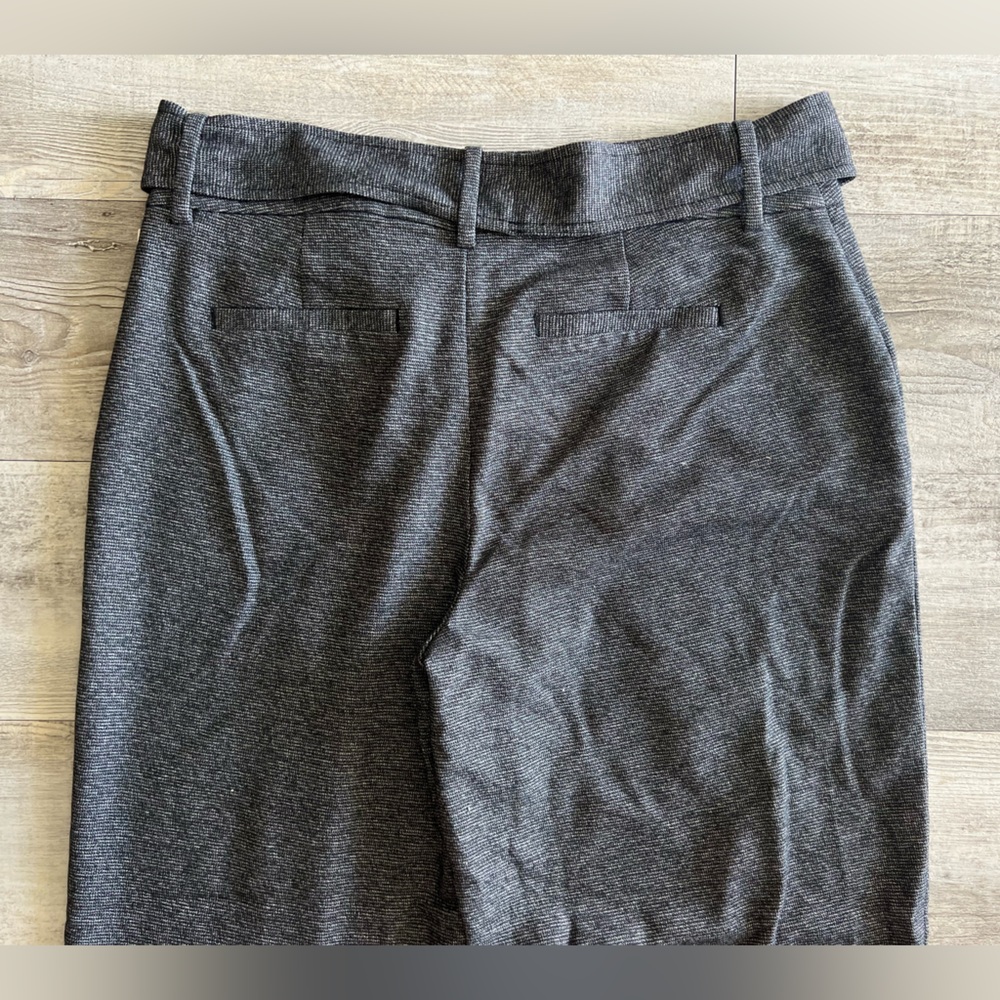 A New Day Gray High Rise Belted Ankle Pants Tie Waist Straight Leg Stretch 4 NWT - Picture 12 of 13